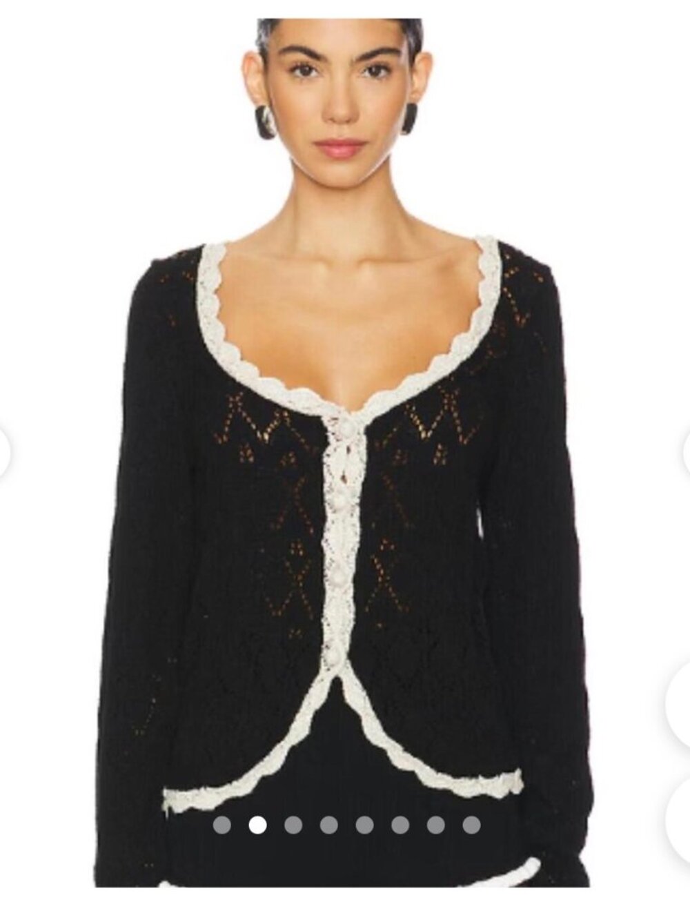 (NWT) Free People Crochet Trim Knit Cardigan - Size XS
